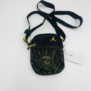 Jordan Paris Saint Germain PSG Black Yellow‎ Crossbody Bag Travel Sling Pouch